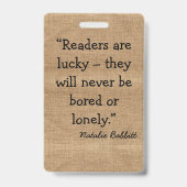 猫パーソナライズされたモチーフのブックマークと引用文 バッジ (裏面)