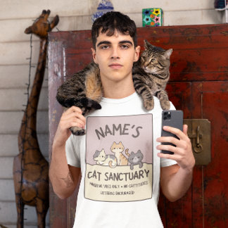 猫パーソナライズされた保護区 Tシャツ