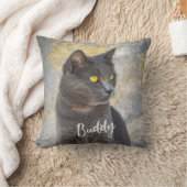 猫パーソナライズされた写真カスタム付きペットのペットギフト クッション (ブランケット)