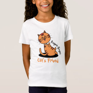 猫パーソナライズされた友達Tシャツ Tシャツ
