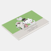 猫パーソナライズされた夫婦の新郎新婦結婚 ゲストブック (コーナー)