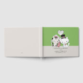 猫パーソナライズされた夫婦の新郎新婦結婚 ゲストブック (全面)