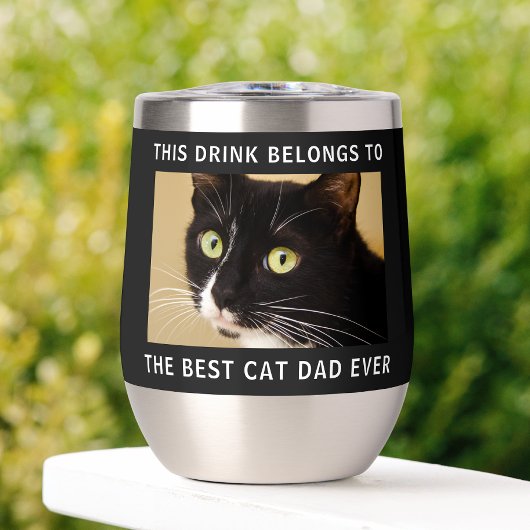 猫パーソナライズされた最高のパパEver Photo Black