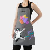 猫パーソナライズされた最高の母なるプリント エプロン (インサイチュ)