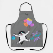 猫パーソナライズされた最高の母なるプリント エプロン (正面)