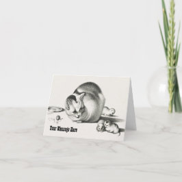 猫パーソナライズされた母さん – ベビー猫ギフト サンキューカード