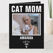 猫パーソナライズされた母のカスタム写真カード カード (正面)