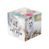猫パーソナライズされた母の形見ペット写真 フォトキューブ (正面アングル)