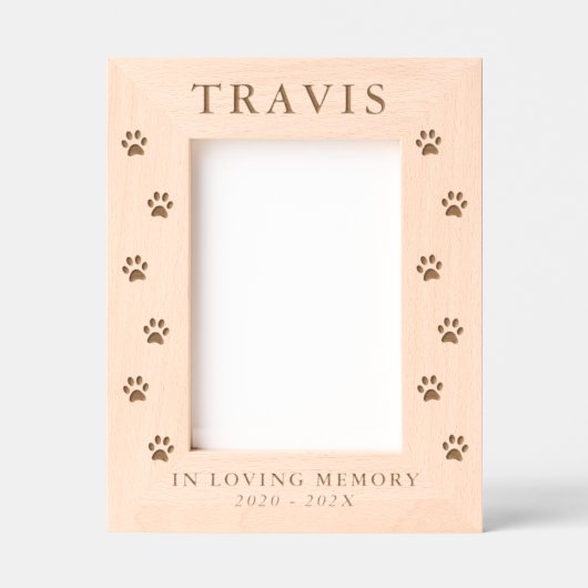猫パーソナライズされた犬ペット記念館 レーザー彫刻フレーム (正面)
