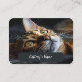 猫パーソナライズされた猫の名刺 コーリングカード (正面)