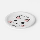 猫パーソナライズされた猫 ペーパープレート (アングル)