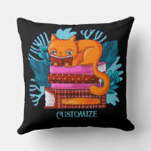 猫パーソナライズされた認定図書 クッション (裏面)