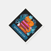 猫パーソナライズされた認定図書 スタンダードカクテルナプキン (角)