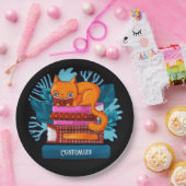 猫パーソナライズされた認定図書 ペーパープレート (パーティー)