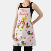 猫パーソナライズされた顔クリスマスエプロン エプロン (インサイチュ)
