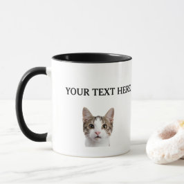 猫パーソナライズされた顔名ペットラバーオーナーマグ マグカップ