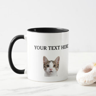 猫パーソナライズされた顔名ペットラバーオーナーマグ マグカップ