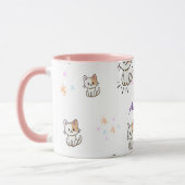 猫パーソナライズされた魅力的をテーマにしたマグ🐾 マグカップ (左)