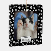 猫パーソナライズされた魚の骨とパワプリントのペット写真 セラミックオーナメント (右)