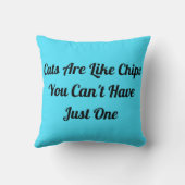 猫パーソナライズド可憐なモダンなペットの口コミ青 クッション (裏面)