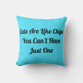 猫パーソナライズド可憐なモダンなペットの口コミ青 クッション (正面)