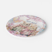 猫パーティープレート ペーパープレート (アングル)