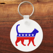 猫パーティーロゴミウの猫素晴らし政治パーティー キーホルダー (裏面)