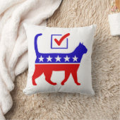 猫パーティーロゴミウの猫素晴らし政治パーティー クッション (ブランケット)