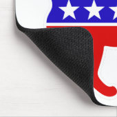 猫パーティーロゴミウの猫素晴らし政治パーティー マウスパッド (コーナー)