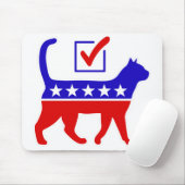 猫パーティーロゴミウの猫素晴らし政治パーティー マウスパッド (マウス)