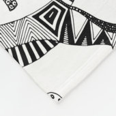 猫パーティー白黒 フリースブランケット (角)