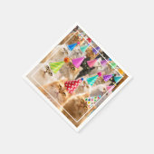 猫パーティー スタンダードカクテルナプキン (角)