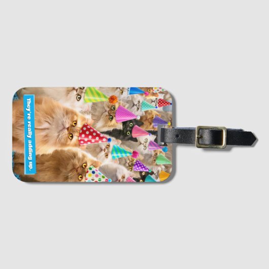 猫パーティー ラゲッジタグ (正面横)