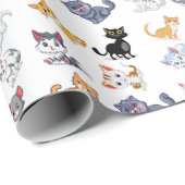 猫パーティー ラッピングペーパー (ロールコーナー)