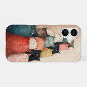 猫パーティー iPhone 16ケース (裏面横)