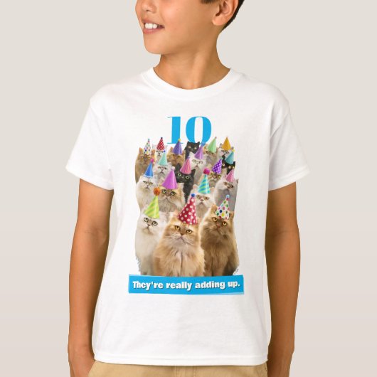 猫パーティー Tシャツ (正面)