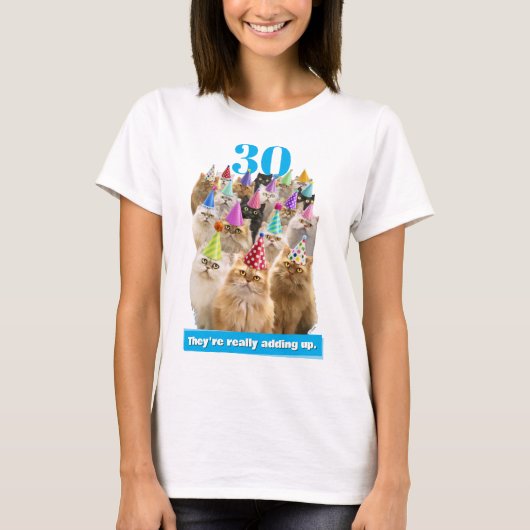 猫パーティー Tシャツ (正面)