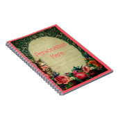 猫ビクトリアンと楽譜フローラヴィンテージ ノートブック (右側)