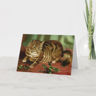 猫ビクトリアンクリスマスカードヘレナ・マグワイア カード