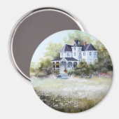 猫ビクトリアン国の古い家素朴屋 マグネット (正面/裏面)