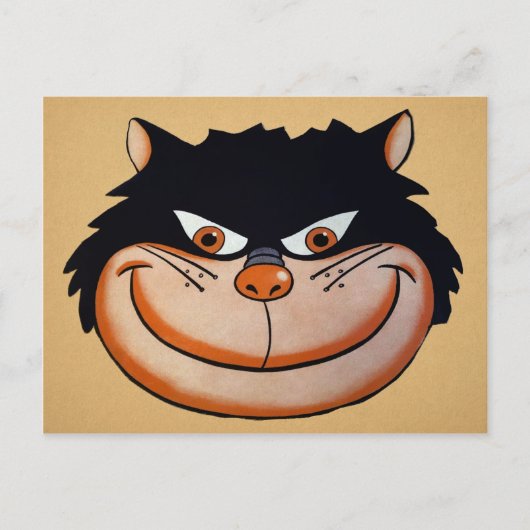 猫ビクトリアン顔はがき ポストカード (正面)