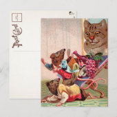 猫ビクトリアン・ねずみはがき ポストカード (正面/裏面)