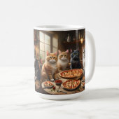 猫ピザの夜の準備は誰でも コーヒーマグカップ (正面右)
