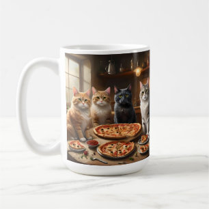 猫ピザの夜の準備は誰でも コーヒーマグカップ