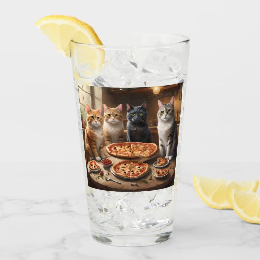 猫ピザの夜 タンブラーグラス (アイス正面)