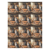 猫ピザの夜 テーブルクロス (正面)