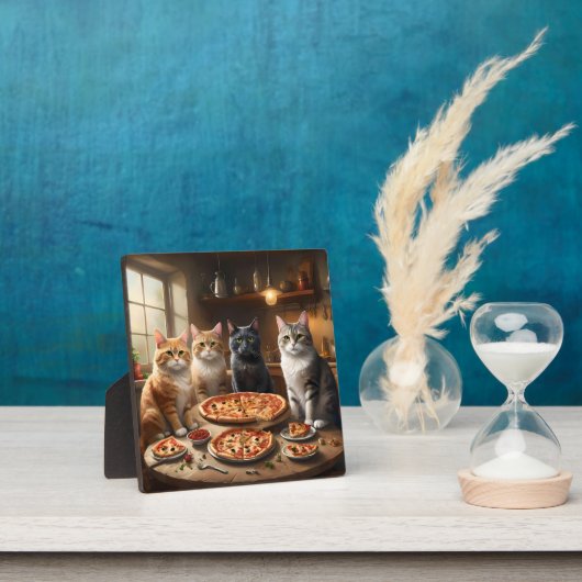 猫ピザの夜 フォトプラーク (インサイチュ)