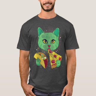 猫ピザワイルド宇宙飛行士 – アストラル宇宙デザイン Tシャツ