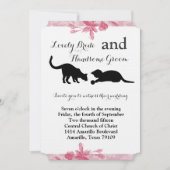 猫ピンよくはしゃぐクフローラ結婚式招待状 招待状 (正面)