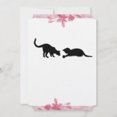 猫ピンよくはしゃぐクフローラ結婚式招待状 招待状 (裏面)